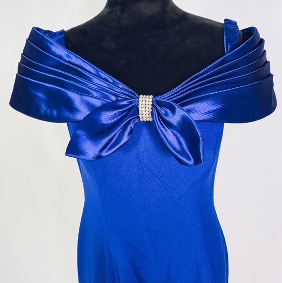 Morton Myles Vintage Royal Blue Gown - Picture 3 of 8